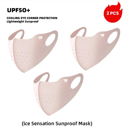 WEST BIKING Summer Sunscreen Traceless Mask 3D Ice Silk Breathable UV Protection Mask Summer Outdoor Sport Cycling Sports Masks