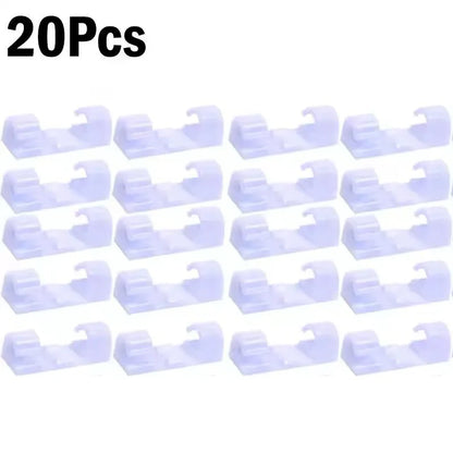 Cable Organizer Clips Wire Holder Self Adhesive Desktop Cord Management for PC Mouse USB Power Cord Fixer Wall Car Home Office