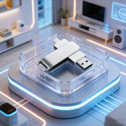 USB3.0 USB Flash Drive  1TB 2TB 16TB OTG Pen Drive High Speed Type-C Flash Disk Real Capacity Metal Pendrive For Phone Computer
