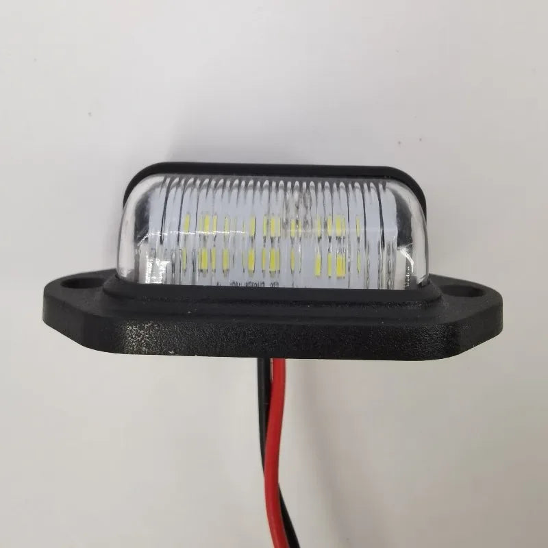 6 LED Universal Car License Light for SUV Truck Trailer Van Tag Step Lamp White Bulbs Car License Plate Lights Car Accessories