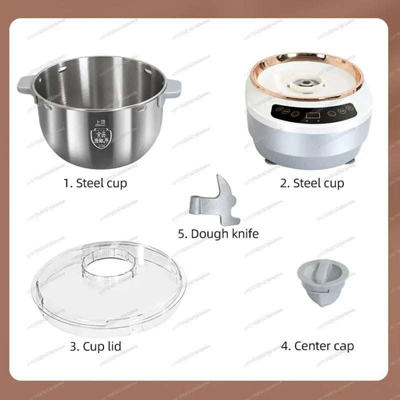 7L Multifunctional Kitchen Stand Mixer – Smart Dough Kneader, Rolling & Fermentation Machine for Home Baking