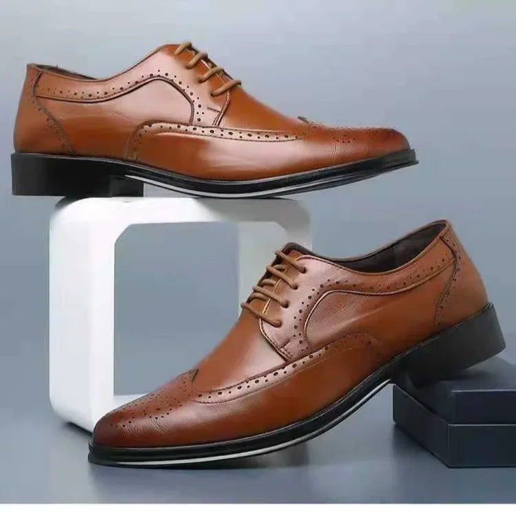 Social Shoe Male Breathable In Summer Official New Pointed Toe Men's Formal Shoes Cheap Liquidation Gentleman Legitimate Leather