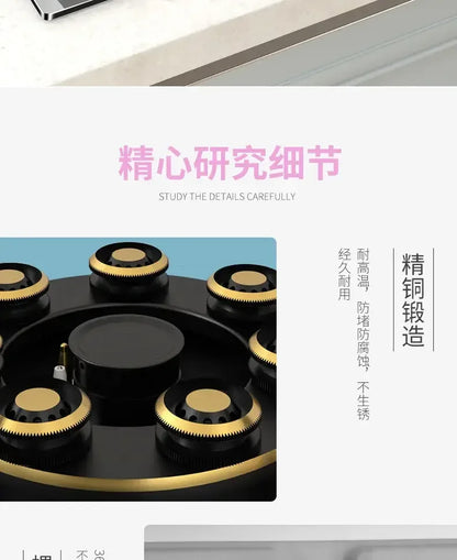 Household Built-in Double Stove Gas Stoves Table Kitchen Kitchens Cookers Countertops Cooker Home Recessed Top Cooktop Hob Panel