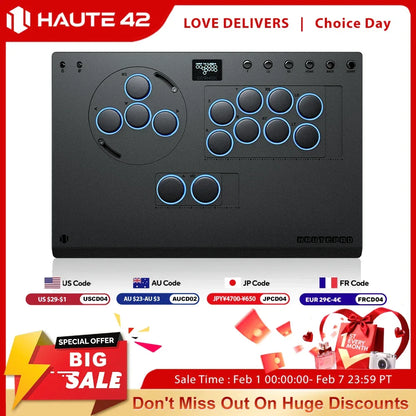 Haute42 X-Move Aluminium Alloy Hitbox Leverless Controller Stickless Fightstick For PC/PS4/PS5 Arcade Game Controller Joystick