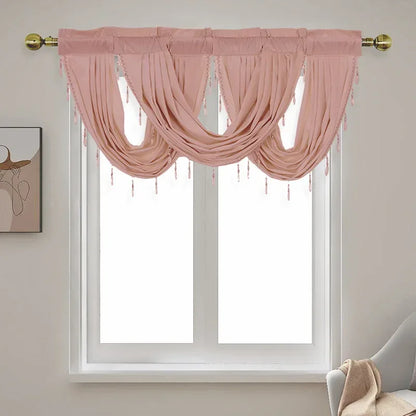 Velvet Valance Small Curtain for LivingRoom Bedroom Kitchen  Hotel Hall Luxury Home Decoration High Quality Fabric Partition