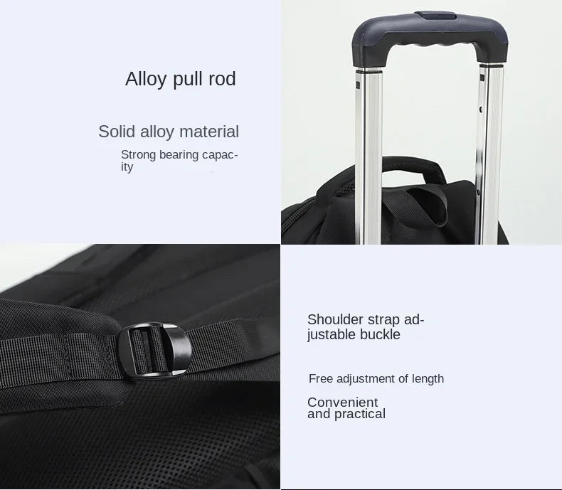 School Rolling backpack bag School Bags with wheels Student wheeled Backpacks for boys Children School Trolley Bag Waterproof