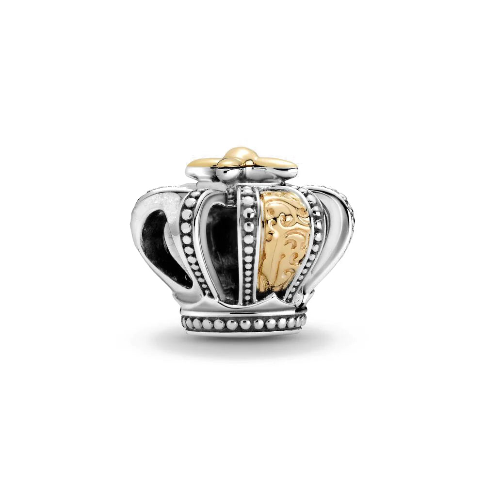 The New 925 Sterling Silver Charm Mother's Day Queen Crown Gift Box Fits Women Jewelry With Original Bracelet Accessories