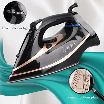Electric Steam Iron Home Appliance Handheld Cloth Iron for Clothes Ceramic Plate Large Steam 2200W for household