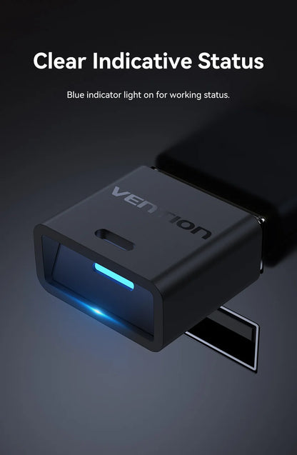 Vention USB Bluetooth Adapter 5.0 5.1 5.3 5.4 6.0 Dongle for PC Speaker Wireless Mouse Keyboard Music Audio Receiver Transmitter
