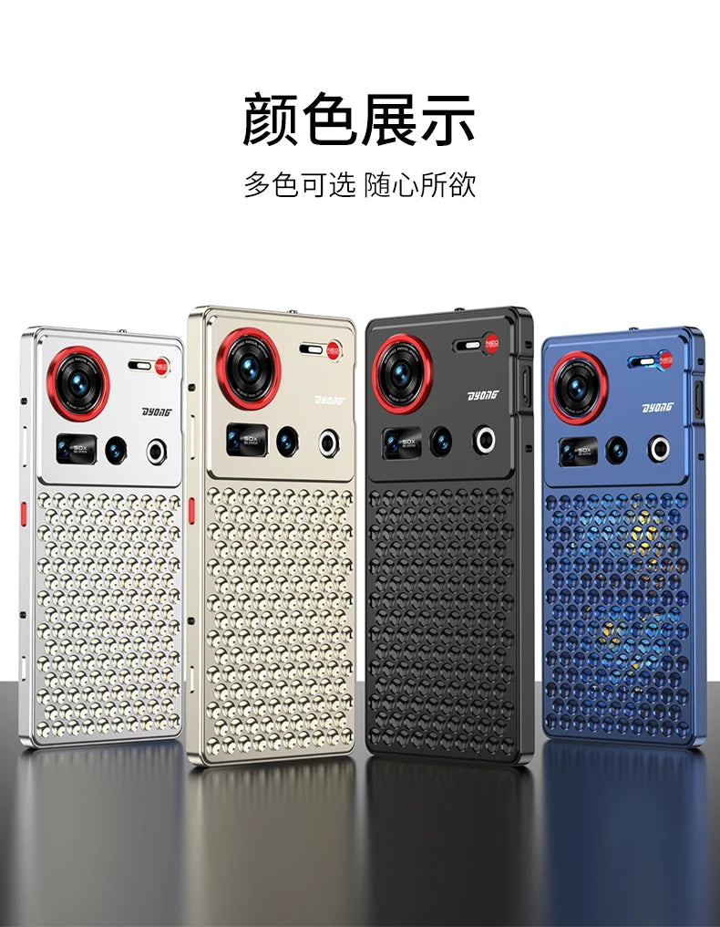 1:1 Copy for MacPro heat dissipation Metal bumper for ZTE Nubia Z70 Ultra Z70U cover Case Full Aluminium Alloy silky capas Funda