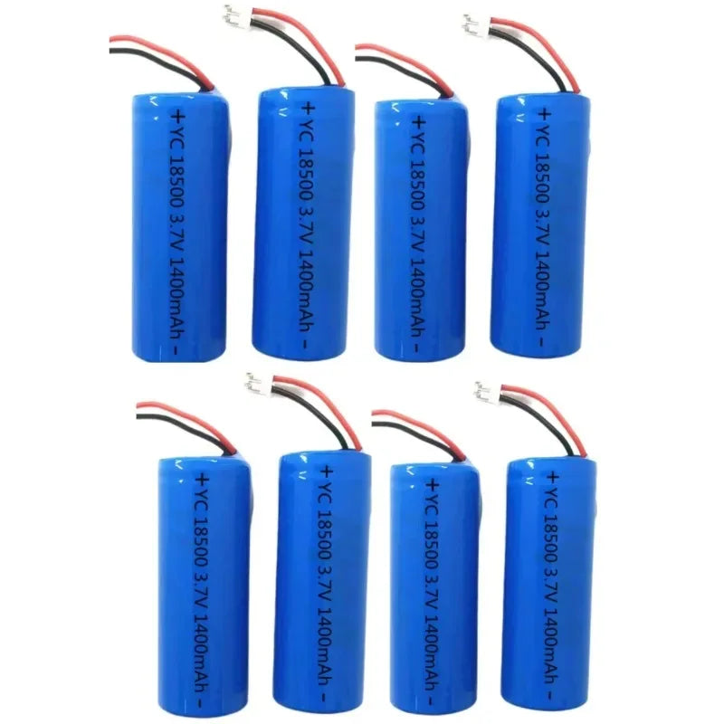3.7V 18500 rechargeable lithium battery 1400mAh rechargeable battery flashlight strong lighting power tool battery