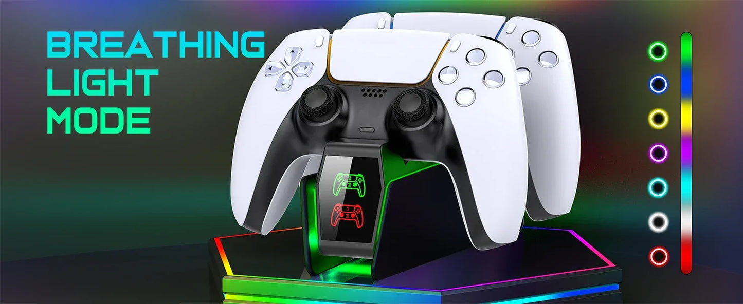 Controller Charging Station For PlayStation 5 Dual Fast Charger LED Indicator Charging Stand Docking Station ps5 accessories