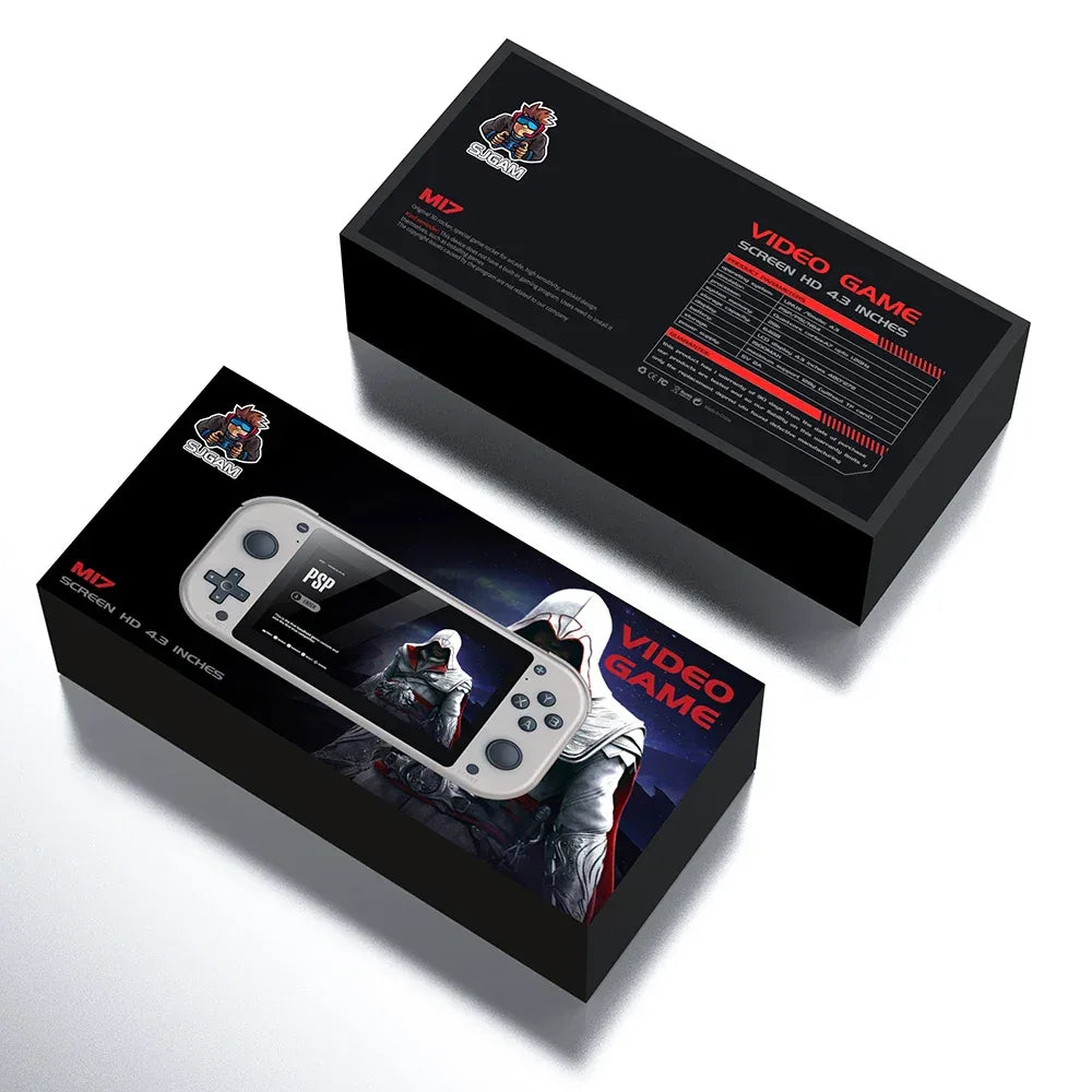 M17 Portable Video Game Console Retro Linux Open Source System 4.3-inch IPS display Portable 64GB pocket video player
