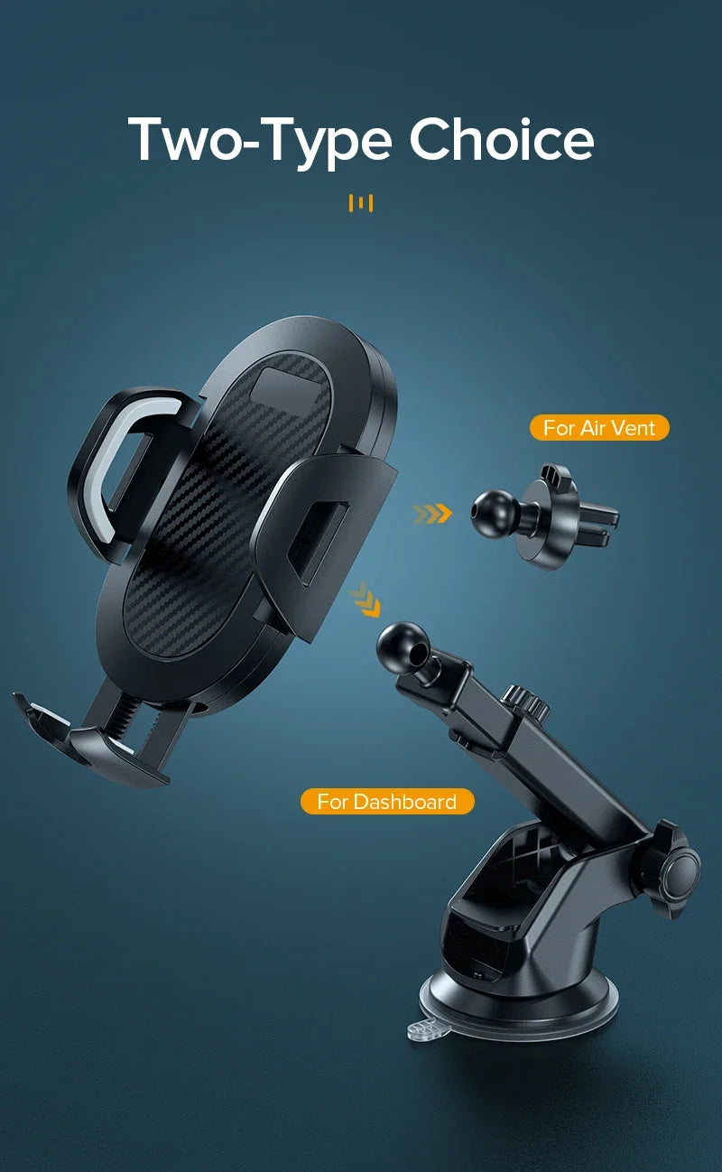AUFU Sucker Car Phone Holder Smartphone Mount Stand GPS Telefon Mobile Cell Support For iPhone 15 14 13 Pro Max Xiaomi Samsung