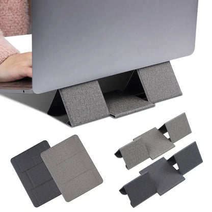 Foldable Tablet PU Stand for 12.5 13 14 15 16inch Laptop Holder Computer Tablets Bracket Adjustment Mount Office Accessories