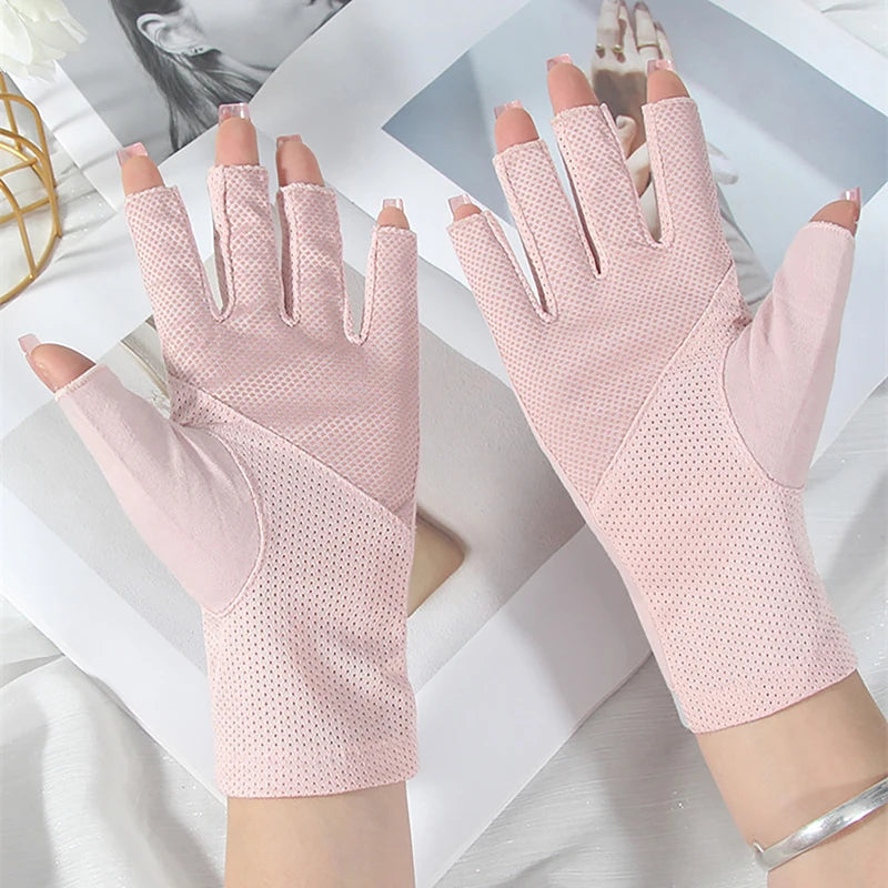 1 Pair Anti UV Nail Gloves UV Gel Shield Glove Fingerless Manicure Nail Art Tools LED Lamp Nails Dryer Radiation Hand nail tools