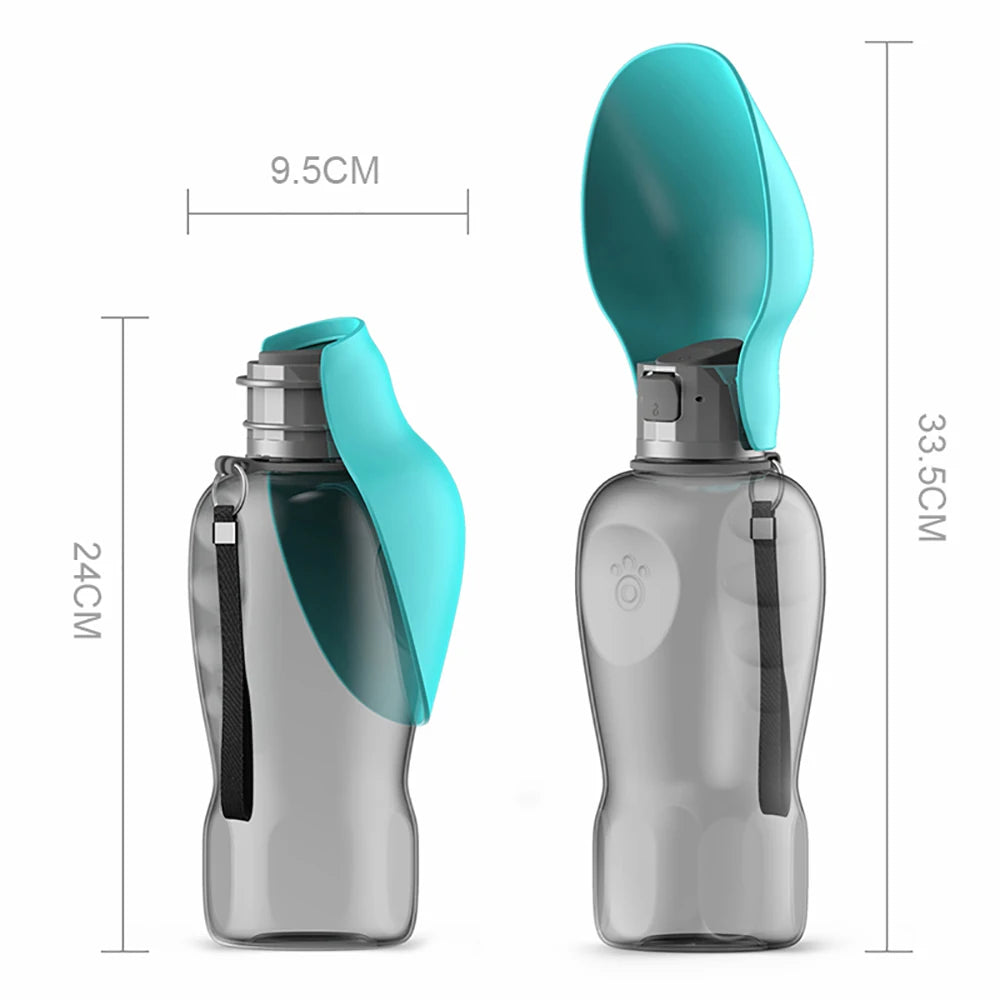 800ml Dog Portable Water Bottle for Small Large Dogs Cats High Capacity Outdoor Travel Drinking Foldable Bowls Labardor Supplies