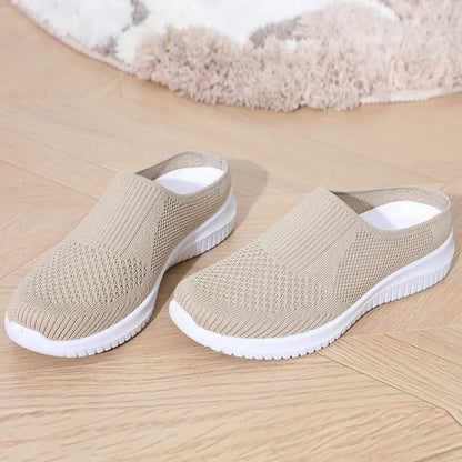 Women's Summer Shoes Plus Size Casual Single Ladies Shoes Soft Sole Cover Half Slippers Sale Shoes with Free Shipping