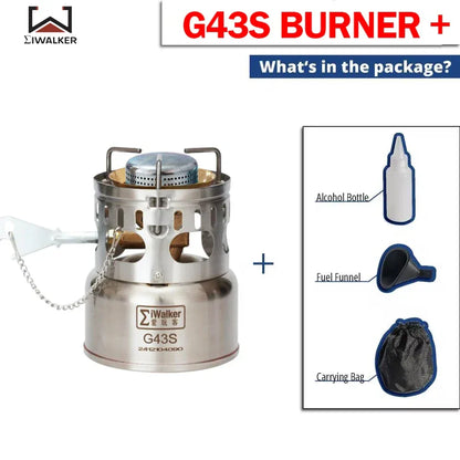 IWALKER G43 G43S Camping Stove Outdoor Gasoline Stove Burner Silent Burner for Travel Picnic Emergency