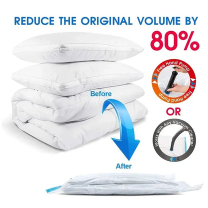 3/5pcs Travel Compression Bags, Travel Essentials Vacuum Storage Bags Space Saving Bags for Suitcases Organizer For Clothes