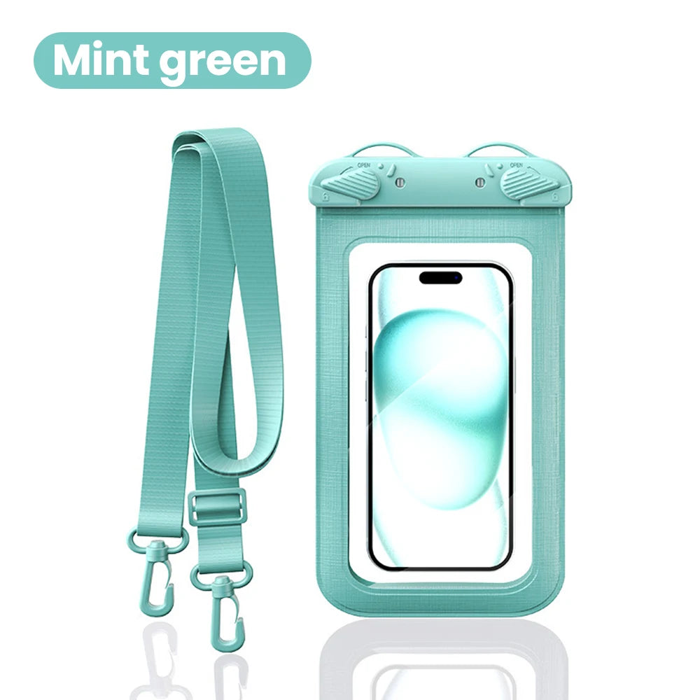 IPX8 Waterproof Phone Pouch 7.5" Universal Dry Bag Underwater Touch Screen Phone Casefor Swimming Rafting Beach