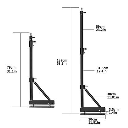 100/135/ 170cm Wall Mounting Triangle Boom Arm Photography Strobe Light, Monolight, Softbox, Umbrella, Reflector and Ring Light