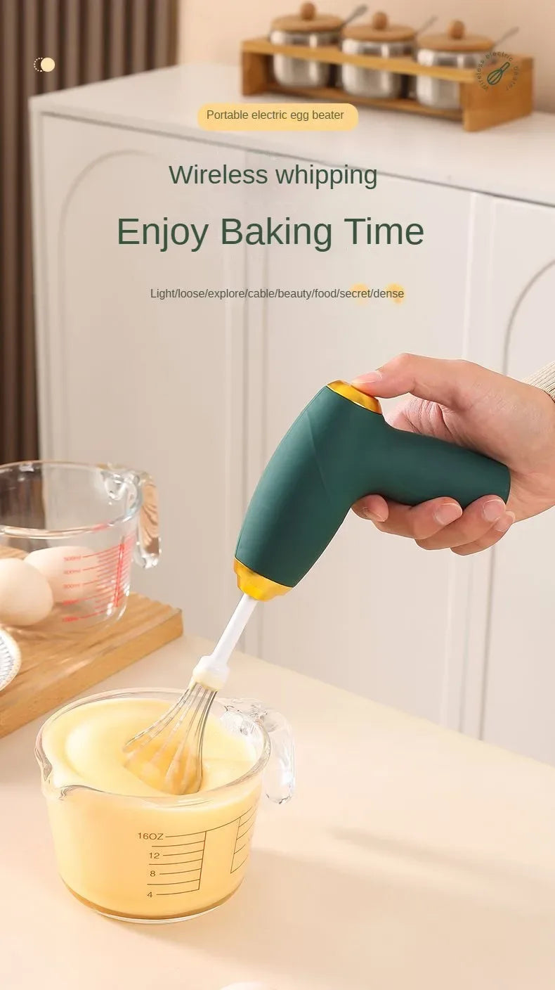USB handheld blender, mini egg beater, coffee cream frother, rechargeable 3-speed kitchen tool, food mixer, blender