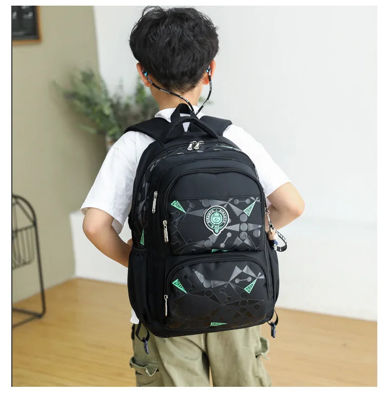 High-capacity on 2/6 Wheels Waterproof Luggage Rolling Bag Student Shoulder Backpack  Detachable Children Rolling School Bags