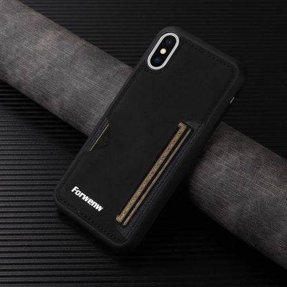 Retro Card Holder Phone Case for iPhone 17 16 15 14 13 12 11 Pro Max 16E Mini XS XR SE 7 8 Plus Busines Wallet PU Leather Cover