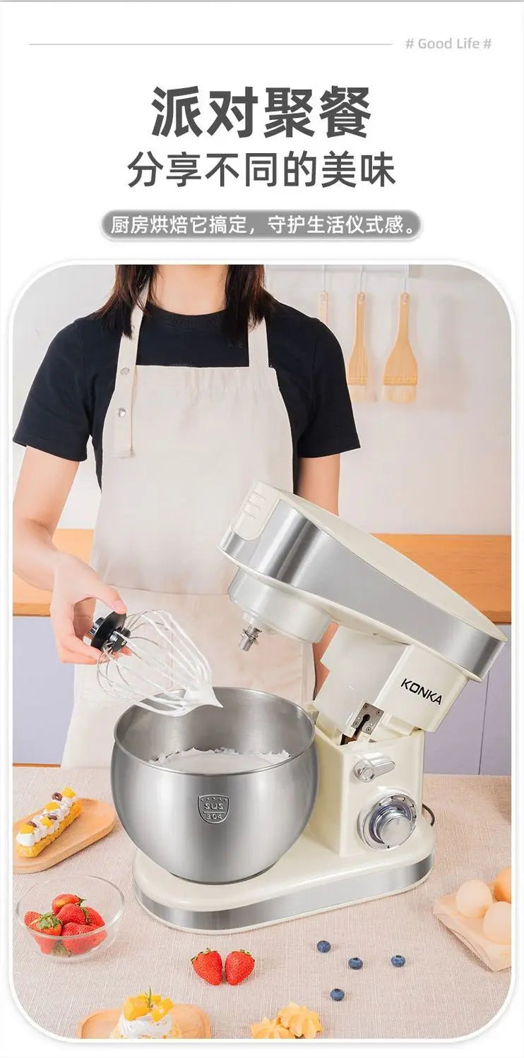 1500W stand Chef Machine mixer Multifunctional  Commercial Mixer Dough Mixer Household Small Automatic New electric blender 220V