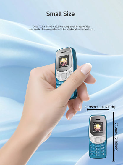 SERVO BM80 LTE 4G Mini Mobile Phone Dual SIM Standby Speed Dial Blacklist Call Recording 0.85" Screen Super Small Phones Back-up