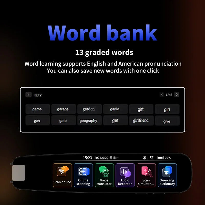 Translation Pen For Teacher Student Smart Voice Scan Translator Pen Multifunction Dictionary Translation Business Travel Abroad