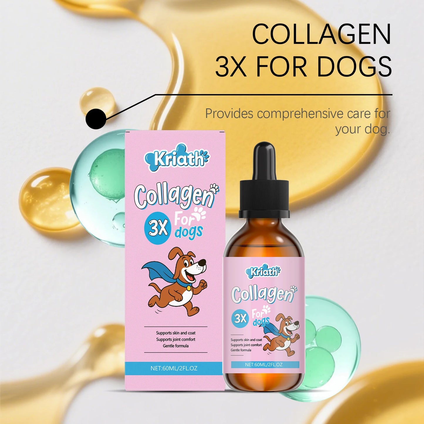 Pet Collagen Drops Effectively Maintain Cartilage Health Support Joint Mobility Promote Joint Lubrication Pet Dietary Supplement