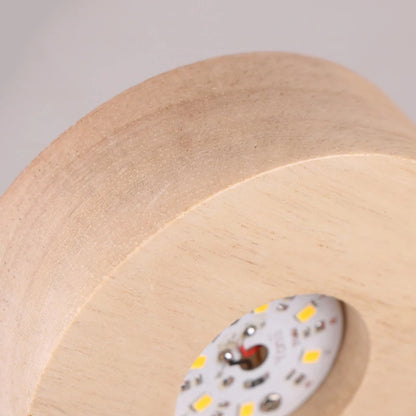 1PC Battery Operated 8/10cm Round Wooden LED Light Dispaly Base Stand Holder Table Night Lamp Base Crystal Glass Art Ornaments