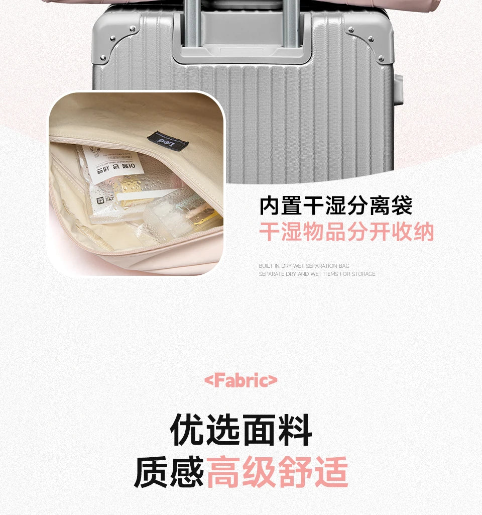 LEE Waterproof Sports Fitness Gym Bag Women Men Large Capacity Yoga Shoe Compartment Dry Pocket Luggage Travel Bag