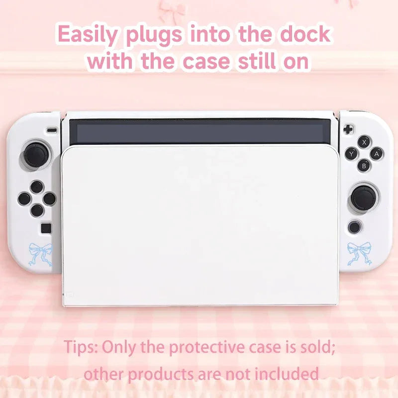 This protective case for Switch NS/OLED，durable TPU，shockproof and drop-proof soft shell，the best choice for Switch players
