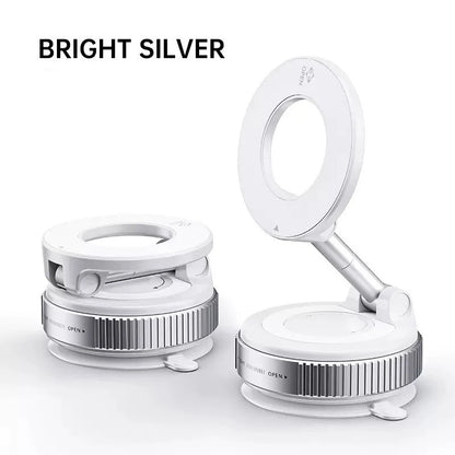 Strong Magnetic Vacuum Car Phone Holder Foldable 360° Adjustable Universal Mount for Car Dashboard Desk Bathroom & More ﻿