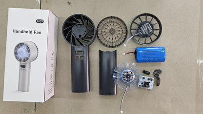 5200mAh Portable Mini Handheld Fan with LED Display Semiconductor Refrigeration 100 Speeds USB Rechargeable Battery Outdoor Fan