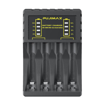 4 Slots Battery Charger Intelligent Fast USB Charger for AAA/AA Rechargeable Ni-MH/Ni-Cd Batteries with LED Indicator Charger