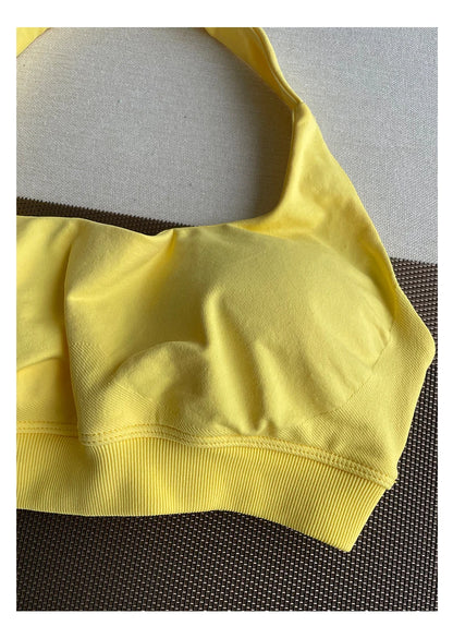 2 Pieces Yoga Gym Set Women Seamless Strappy Yoga Bra High Waist Workout Scrunch Shorts Sports Set Fitness Clothes Sportswear