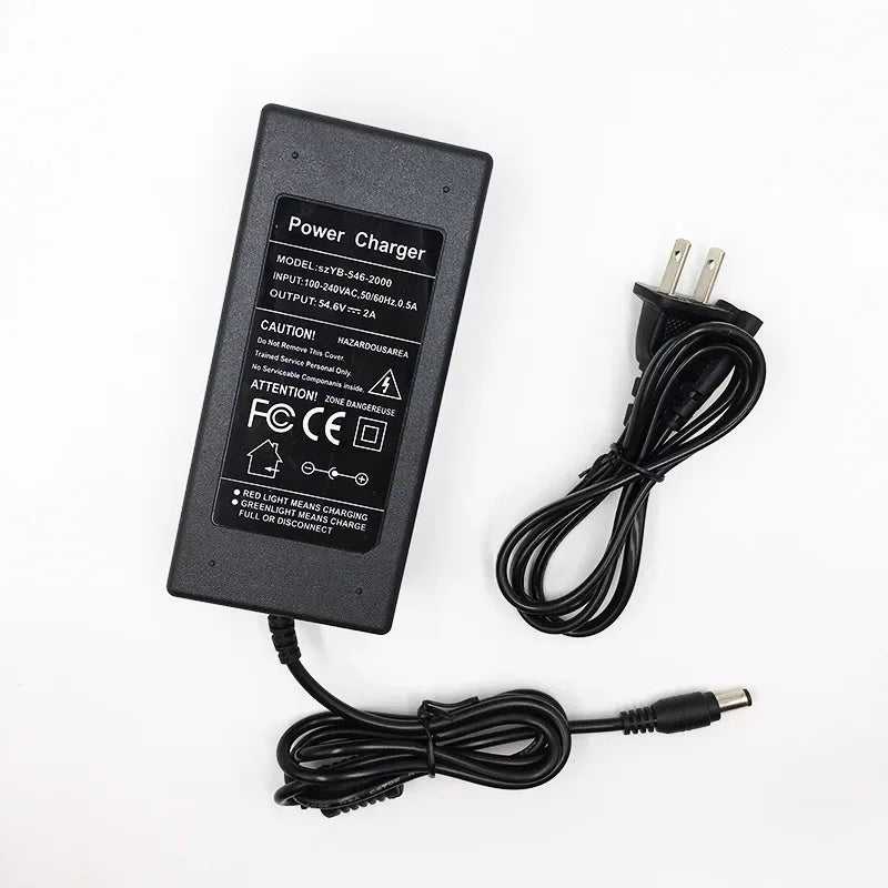 54.6V 2A charger for 48V li-ion Battery Charger DC Socket/connector for 48V 13S Lithium Skateboard Balance Vehicle Battery