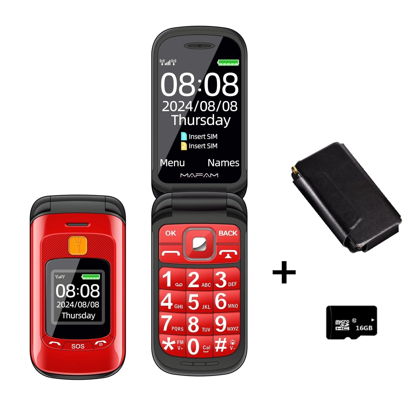 Mafam F899 Small Cover Folded Elderly Mobile Phone For Seniors Dual Display SOS Button Fast Quick Call Anti-Scratch Low Price