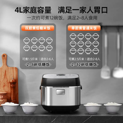 Low sugar rice cooker rice soup separation drain rice 316L stainless steel uncoated