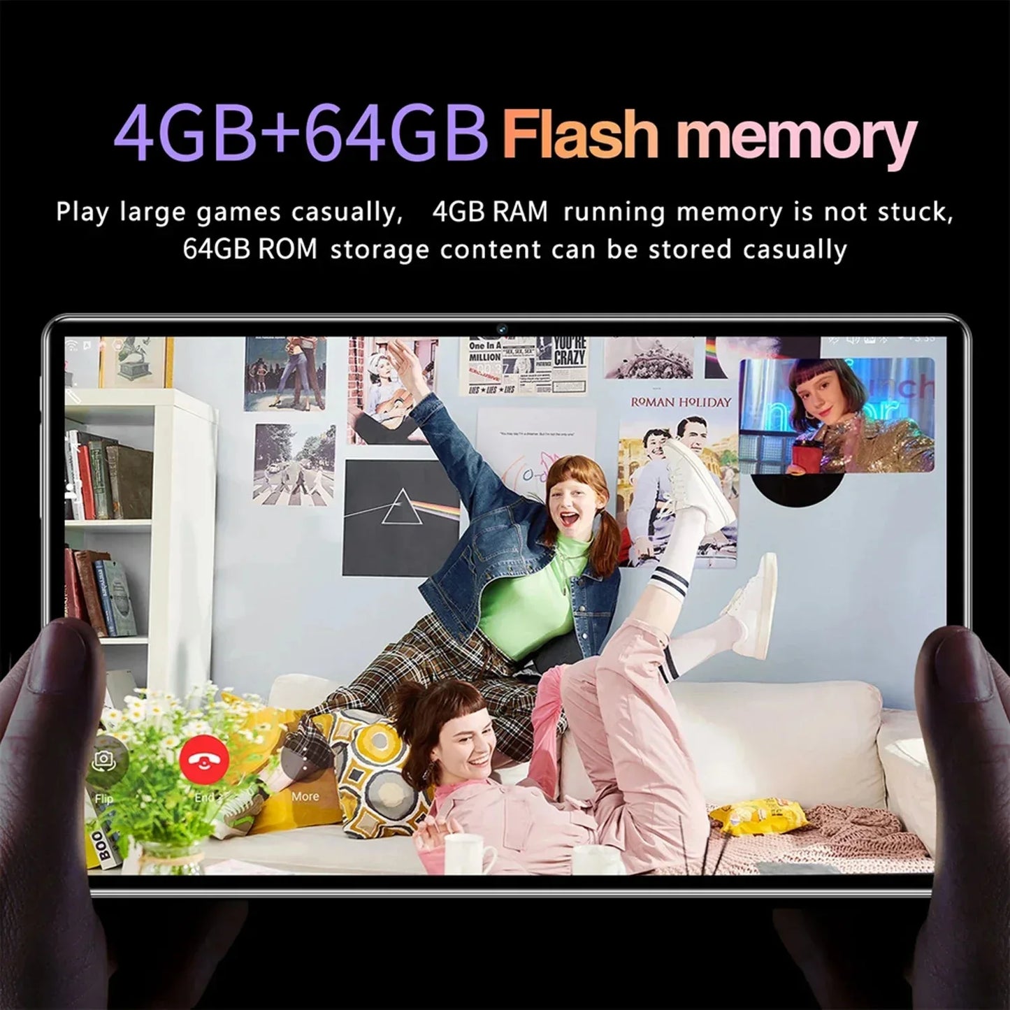 2025 Global BDF Android 13 Android Tablet 4GB+64GB HD Touch Screen Dual Card WIFI 6000mAh Battery Octa Core