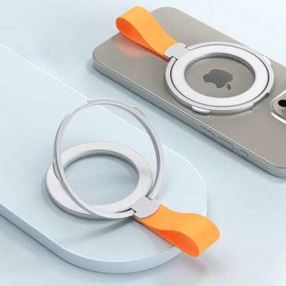 Universal Strong Magnetic Mobile Phone Holder Accessories Magnet Ring Stand with Strap Bracket For MagSafe iPhone 17 16 15 14 13