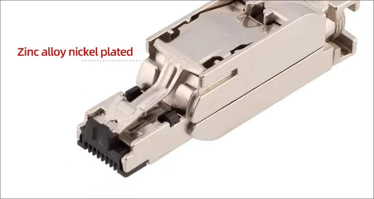 Straight RJ45 Data Fast connect Plug 4pin 8pin Industrial Metal Straight Ethernet RJ45 Connector CAT5E CAT6A Profinet RJ45 Plug