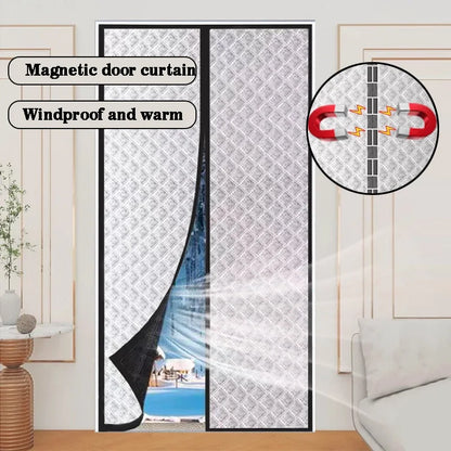 Winter magnetic cotton door curtain, thickened, warm, windproof, partition curtain, soundproof, cold proof, blackout curtain
