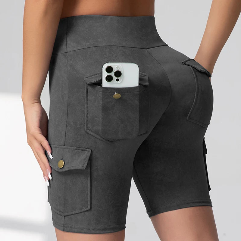 1/3 PCS Washed Print Work Pocket Women Leggings Elastic Butt Lifting Fitness Tights 2025 New Athletic Pants Fashion Streetwear