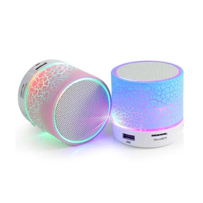Mini Bluetooth Speaker Portable Car Audio Dazzling Crack LED Wireless Bluetooth Subwoofer Speaker TF Card MP3 Music Sound Column