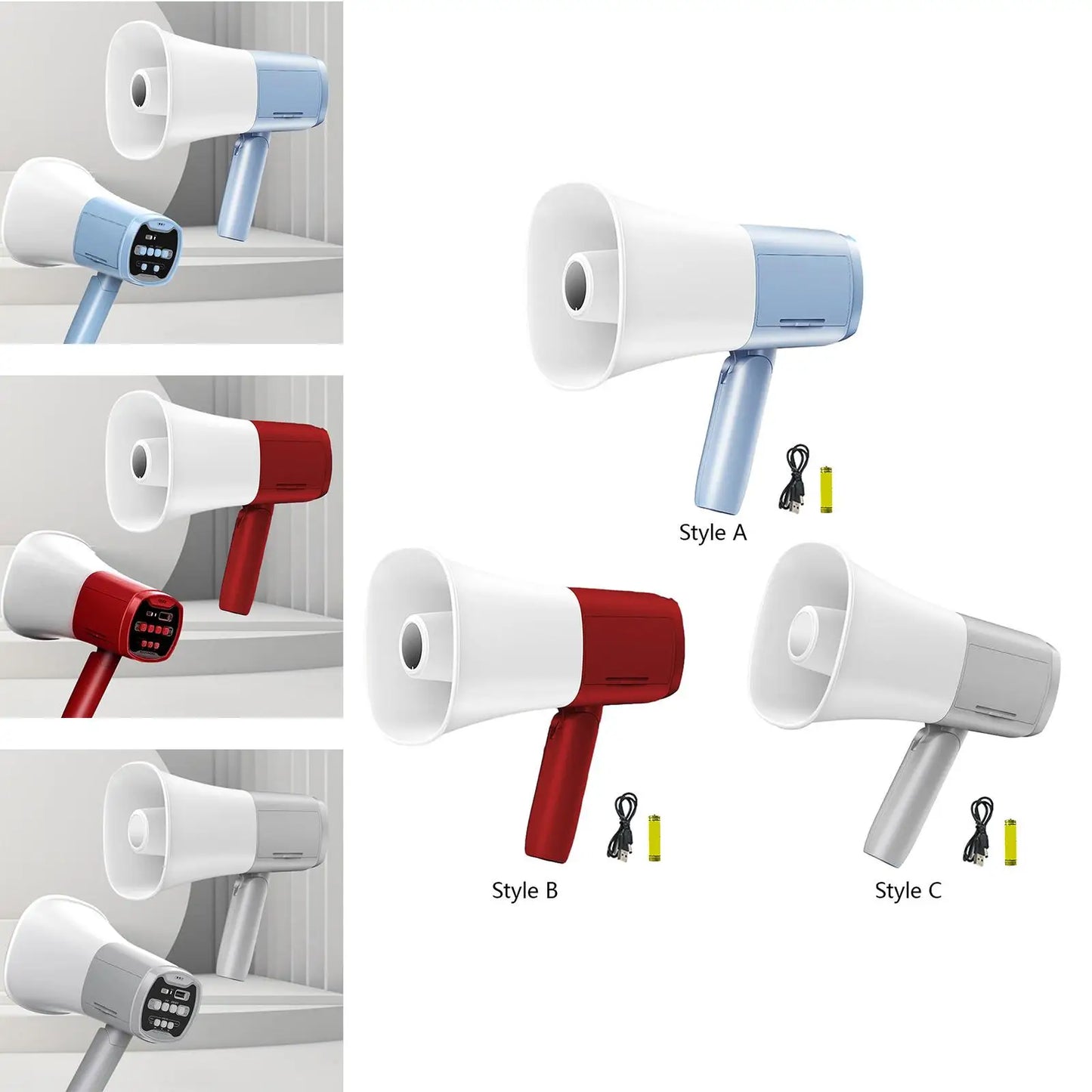 Amplifier Foldable Megaphone Speaker Portable Megaphone Bullhorn for Selling Promotions Safe Drills Cheerleading Fans Outdoor